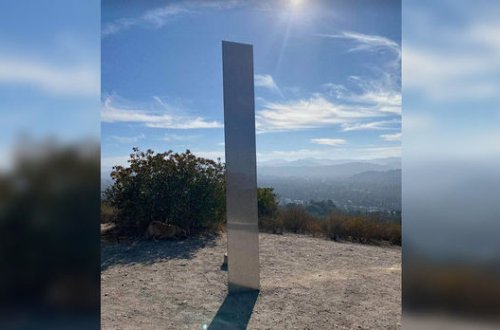 ABŞ-da yenə sirli sütun peyda oldu: Bu dəfə dağın zirvəsində - FOTO