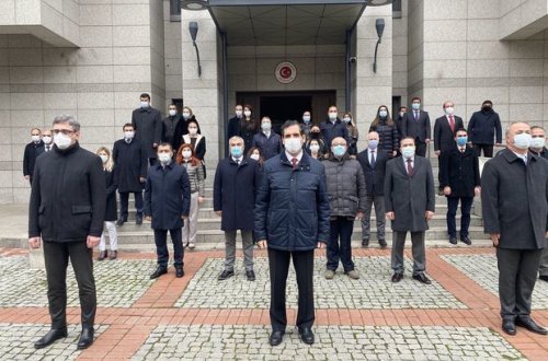 Сотрудники турецкого посольства почтили память шехидов второй Карабахской войны - ФОТО