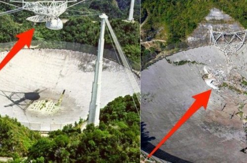 Kabelləri qırılan nəhəng “Arecibo” teleskopu uçub məhv oldu - ANBAAN VİDEO
