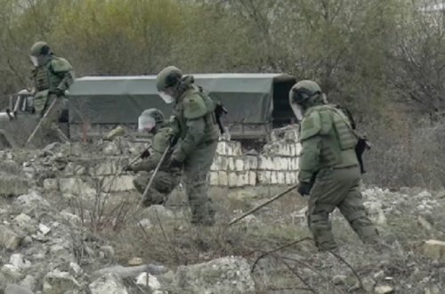 Российские миротворцы провели инженерную разведку и разминирование территории вдоль дороги Шуша - Туршсу