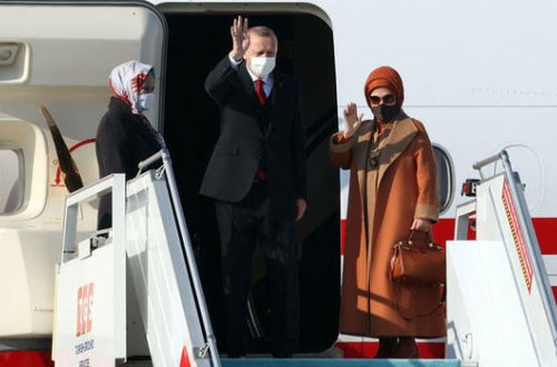 Ərdoğan Azərbaycana yola düşdü - VİDEO