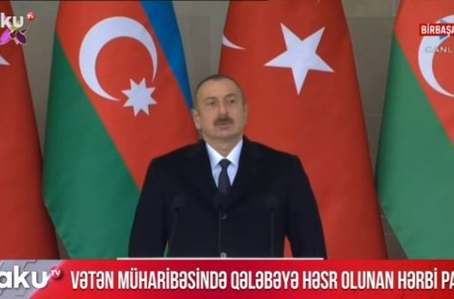 Prezident: “Azərbaycan zabiti bir amalla vuruşurdu: tarixi ədalət zəfər çalsın”