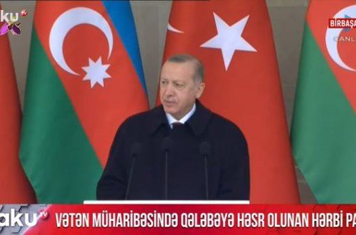 Ərdoğandan təsirli sözlər: “Şuşanın başının üzərindəki duman artıq dərdli deyil”