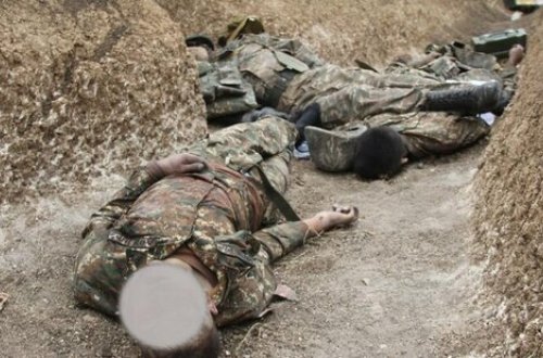 Ermənilər meyitlərini belə yığır - VİDEO