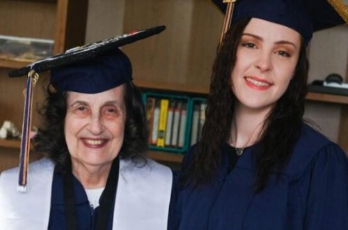 İlk dərsdən 57 il sonra nəvəi ilə birgə universiteti bitirdi - 75 YAŞINDA - FOTO