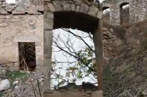 Nazir müavini ermənilərin dağıtdığı tarixi binanın görüntülərini yaydı - VİDEO