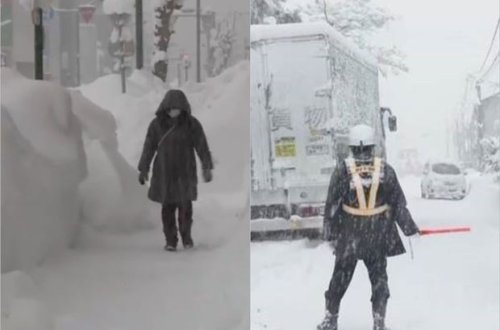 Yaponiyada qar təbii fəlakətə çevrildi, 10-dan çox insan xəsarət aldı - VİDEO