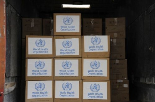 ÜST Azərbaycana bir milyon tibbi maska təhvil verdi - FOTO