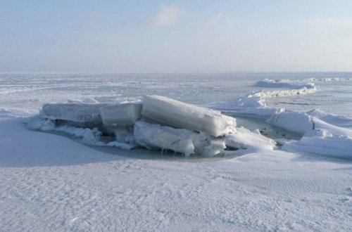 Xəzər dənizində anomal qalınlıqda buz aşkar edilib