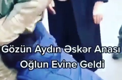 Cəbhədən qayıdan əsgəri qarşılayan anasının bu hərəkəti ÜRƏK DAĞLADI- VİDEO