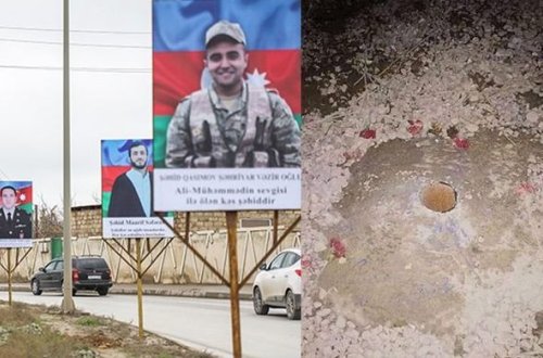 Binəqədidə şəhidlərin xatirəsinə qoyulan lövhələr söküldü - FOTO