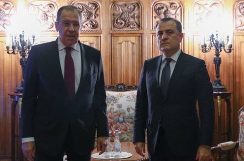 Ceyhun Bayramov Lavrovla danışıqlarda