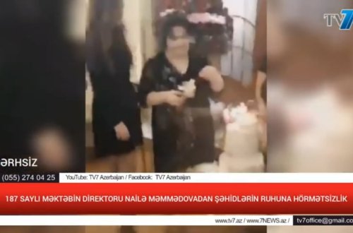 187 SAYLI MƏKTƏBİN DİREKTORUNDAN ŞƏHİDLƏRİN RUHUNA HÖRMƏTSİZLİK - SƏRT KARANTİNDƏ (VİDEO)