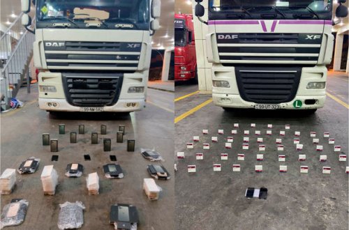 Gömrükçülər bəyan edilməyən 16 ədəd mobil telefon aşkarlayıblar - FOTO