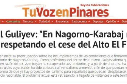 İspaniyada yaşayan diaspor fəalı yerli mətbuata müsahibə verib