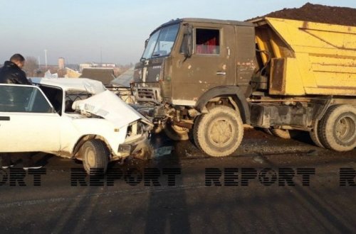 Отец и сын погибли в страшном ДТП в Кюрдемире – ФОТО