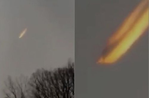 Səmada görünən alov topu hər kəsi qorxutdu - VİDEO
