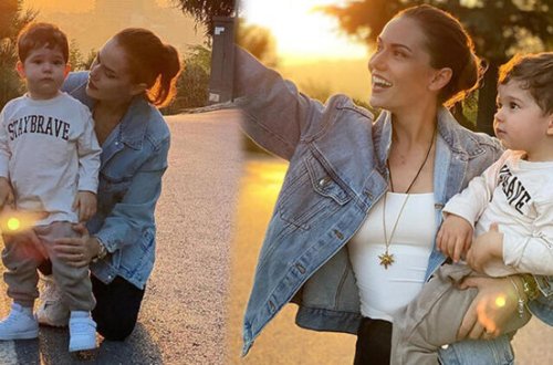 Fahriye oğlu ilə yeni görüntüsünü PAYLAŞDI - FOTO