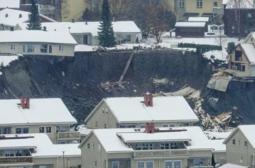 Norveçdə torpaq sürüşməsi baş verib: Onlarla şəxs itkin düşüb - VİDEO