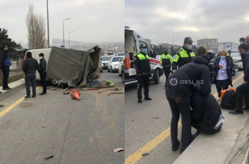 Bakıda dəhşətli qəza: Ölən var - FOTO