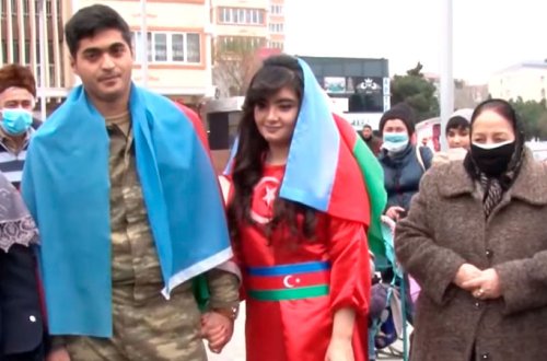 Vətən müharibəsindən geri dönən əsgərə gözəl sürpriz (VİDEO)