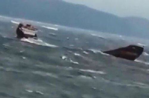 Türkiyə sahillərində ikiyə bölünən gəmi ilə bağlı axtarışlar yenidən başladıldı - FOTO