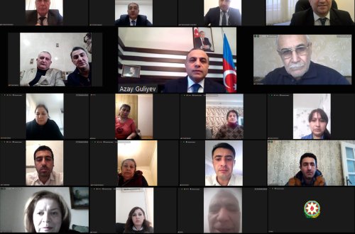 Azay Quliyev seçicilərlə videogörüş keçirib