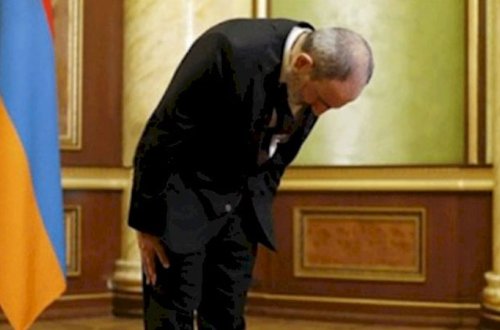 Paşinyan Bakıda günahsız öldürülən insanlar qarşısında baş əydi - VİDEO