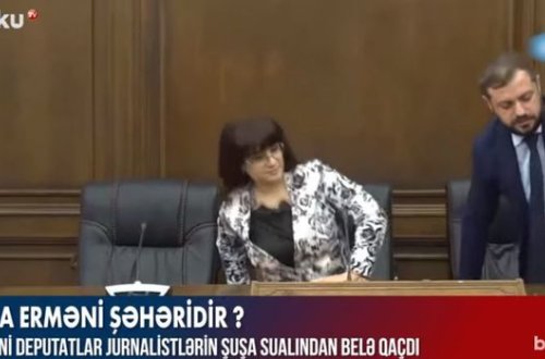 Erməni deputatlar jurnalistlərin Şuşa sualından qaçdı - VİDEO