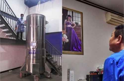 Diriltmək ümidi ilə ağciyər xərçəngindən ölən arvadının cəsədini dondurdu - FOTO