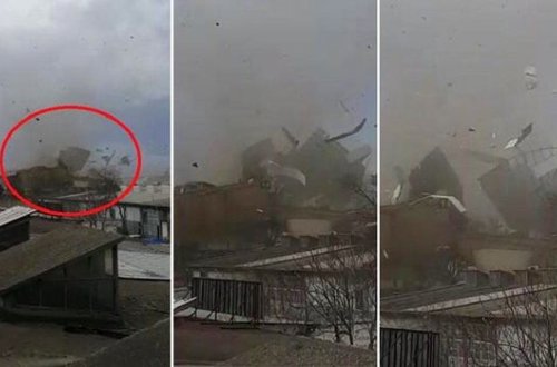 Сорванные крыши и перевернутые авто: кадры сильного шторма в Турции - ВИДЕО