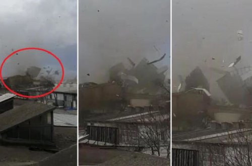 Türkiyədə qasırğa evlərin damını uçurdu, maşınları aşırdı - VİDEO