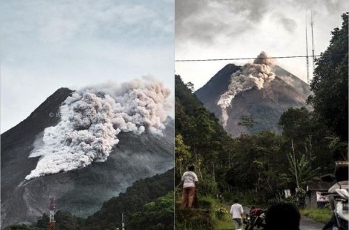 İndoneziyada vulkan püskürdü: Lava ətraf məntəqələrə doğru hərəkət edir - FOTO/VİDEO