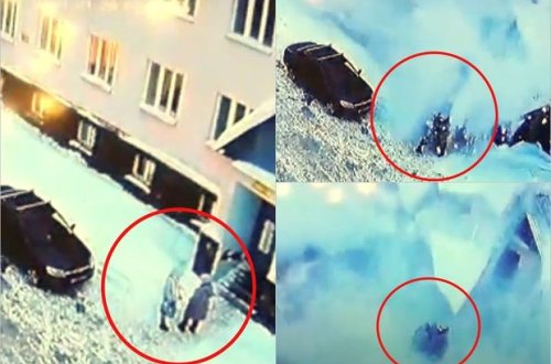 Meyitxananın qarşısında duran qadınlar ölümdən son anda xilas oldular - VİDEO