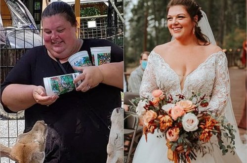 89 kq arıqlayıb xəyalındakı gəlinliyə qovuşdu - FOTO