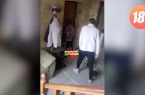 Ata uşaqların başından tutub üzü üstə yerə çırpdı - VİDEO