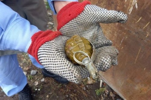 В Гяндже обнаружили ручную гранату - ФОТО