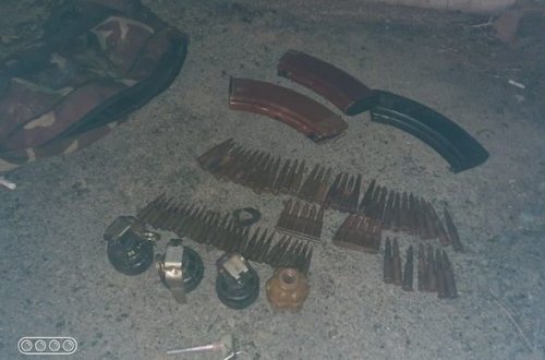 Naftalan şəhərində silah-sursat tapılıb - FOTO