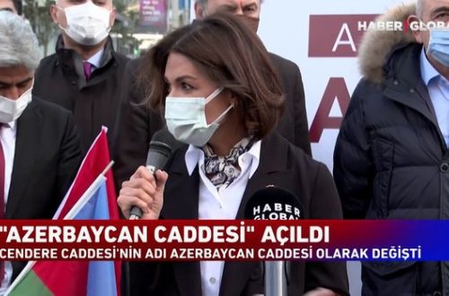 İstanbulda küçəyə Azərbaycan adı verildi – VİDEO