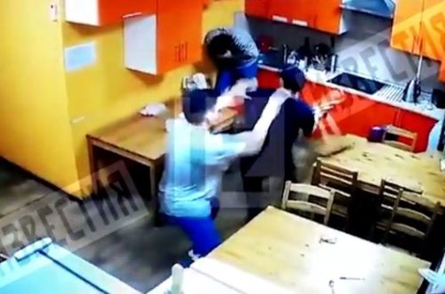 Qonaq evində kütləvi dava - VİDEO