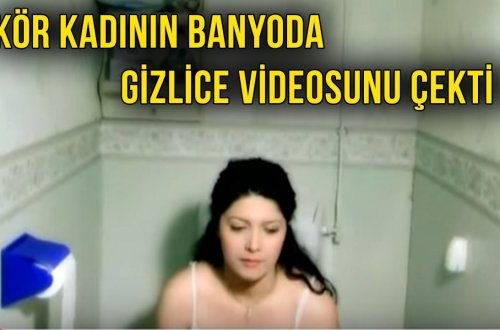 Hamamda onu  videoya çəkən qıza görmə məhdudiyyəti olan qadın görün nə etdi - VİDEO