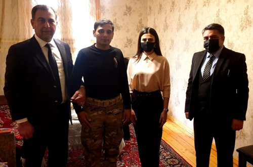 Bayram Kərimovun və Vətən müharinəsi qazisi Söhrab Bağırovun ad günü təbrik olundu - FOTO 