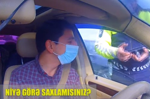 YPX əməkdaşı sürücünü nəyə görə saxladığını izah edə bilmədi - VİDEO