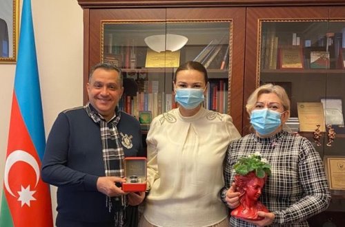 Mədəniyyət Komitəsinin sədri Əməkdar artist Çingiz Əhmədovla görüşdü - FOTO