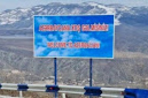 Ermənilər Azərbaycan ərazisində stendi atəşə tutub