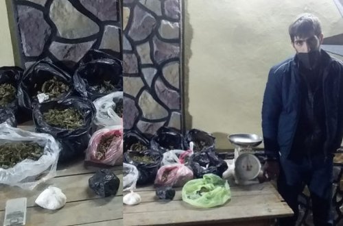 Yevlax sakinindən bir kiloqrama yaxın narkotik maddə aşkarlandı - FOTO