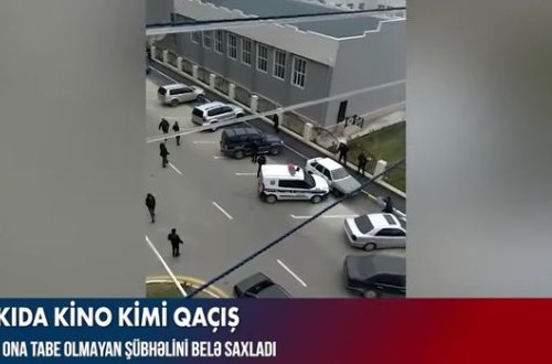 SON DƏQIQƏ! Bakıda polis qaçan şəxsə atəş açdı – Kinoya bənzər VİDEO