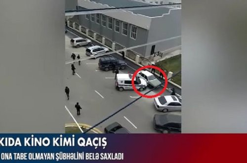 Bakıda polis qaçan şəxsə atəş açdı – Film kimi hadisə - VİDEO