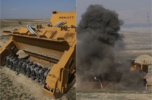 Türkiyədən Azərbaycana göndərilən minatəmizləyənlər uğurla sınaqdan keçib - FOTO