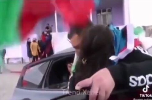 Əsgərimizin həyat yoldaşı ilə qovuşma anı - ANBAAN VİDEO